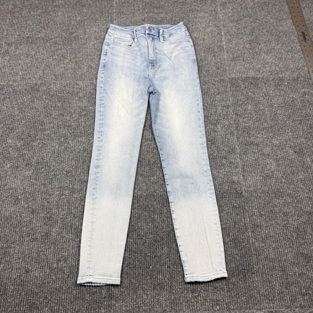 Good American Good Waist Skinny Jeans Light Indigo Ombre GW900T Size 8/29